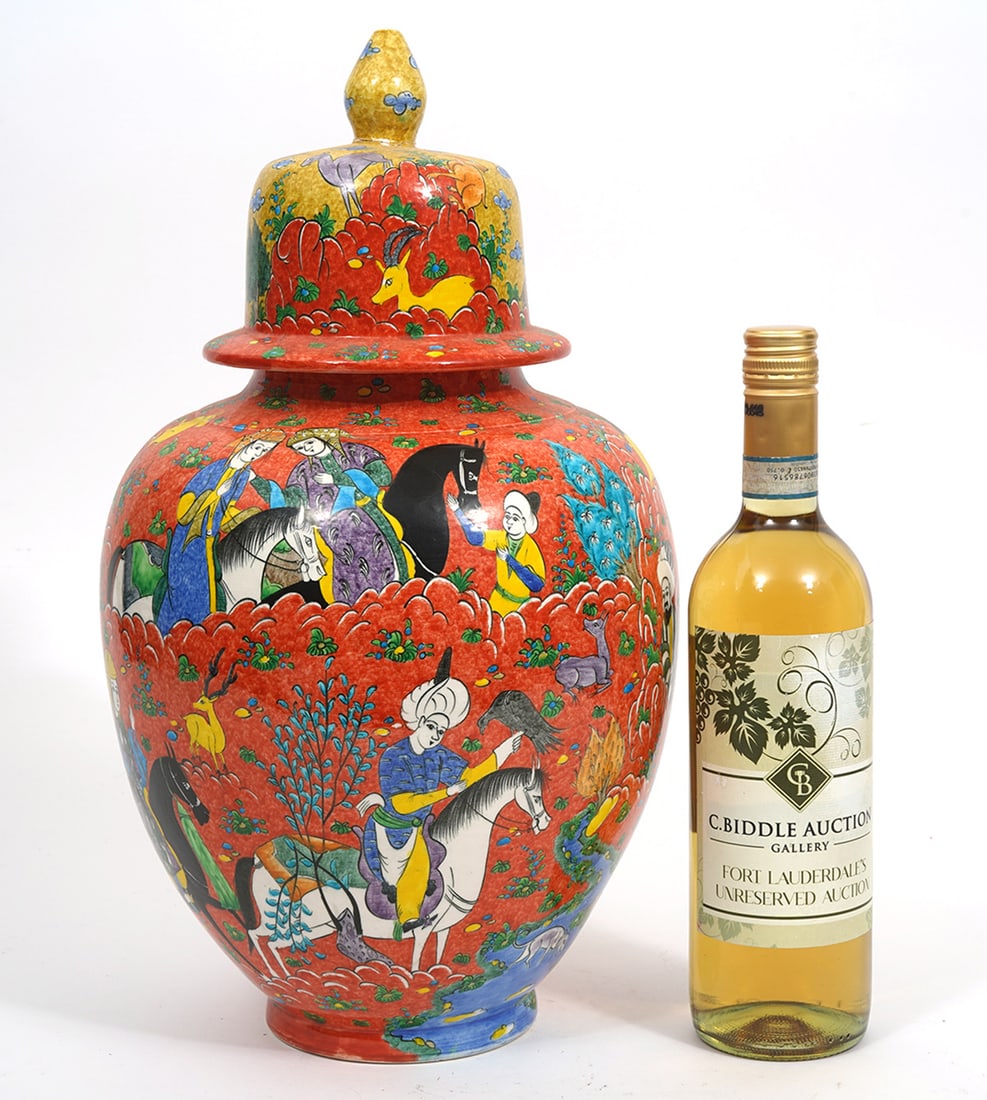 Turkish Kutahya Ceramic Covered Urn (1 of 12)