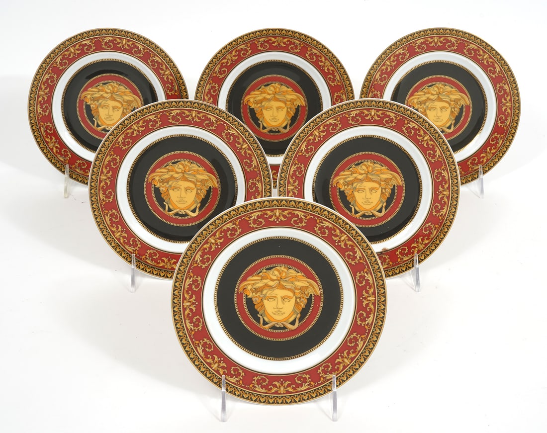 Six Versace Rosenthal Medusa Bread & Butter Plates (1 of 4)