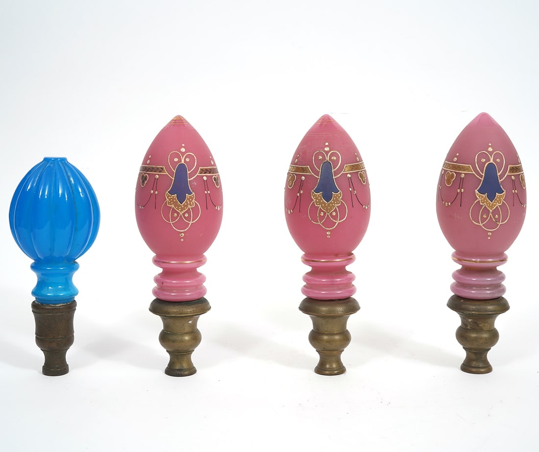 Four Opaline Glass Post Finials (1 of 7)