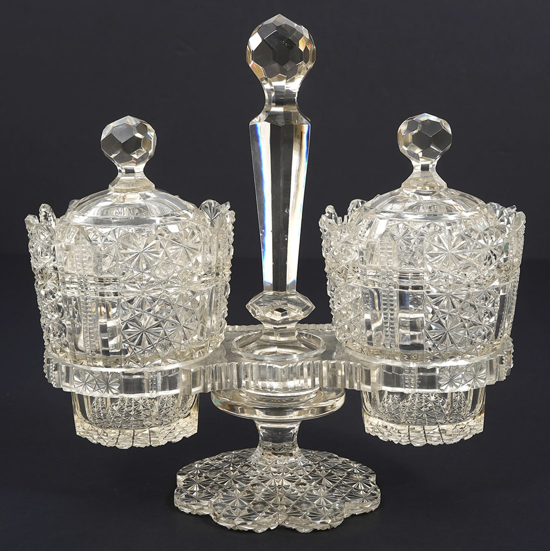 Cut Crystal Double Condiment Set (1 of 8)