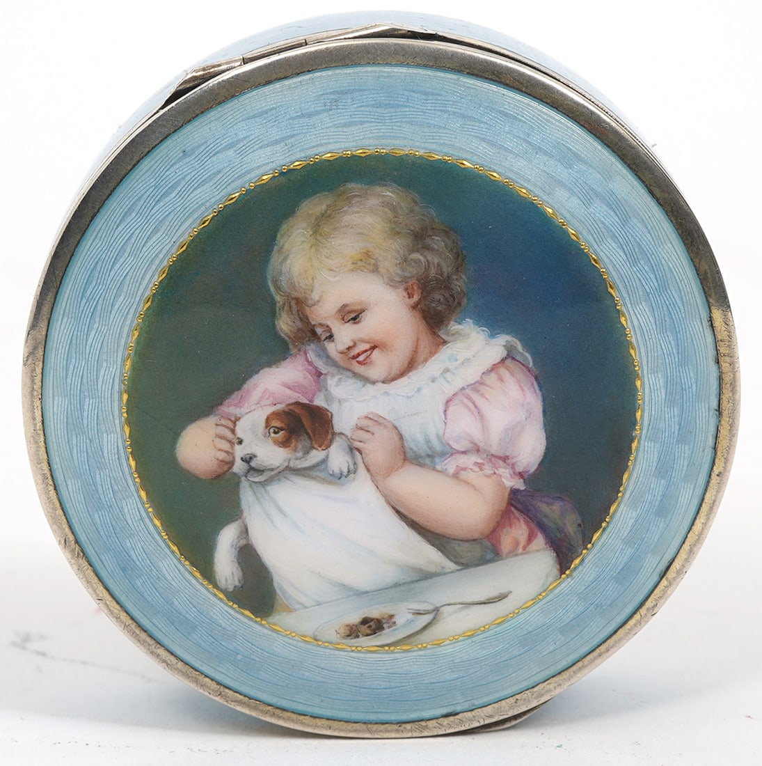 Austrian Enamel Box 935 Silver & Enamel (1 of 8)