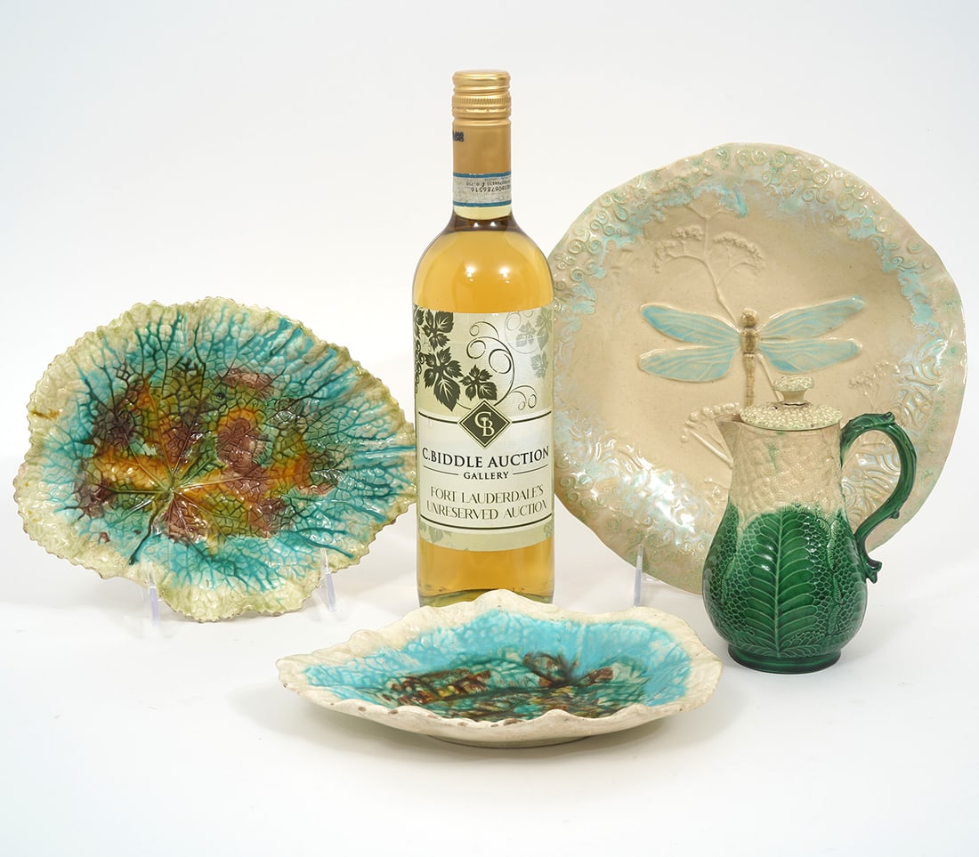 4Pc Majolica Leaf Motif Group (1 of 11)
