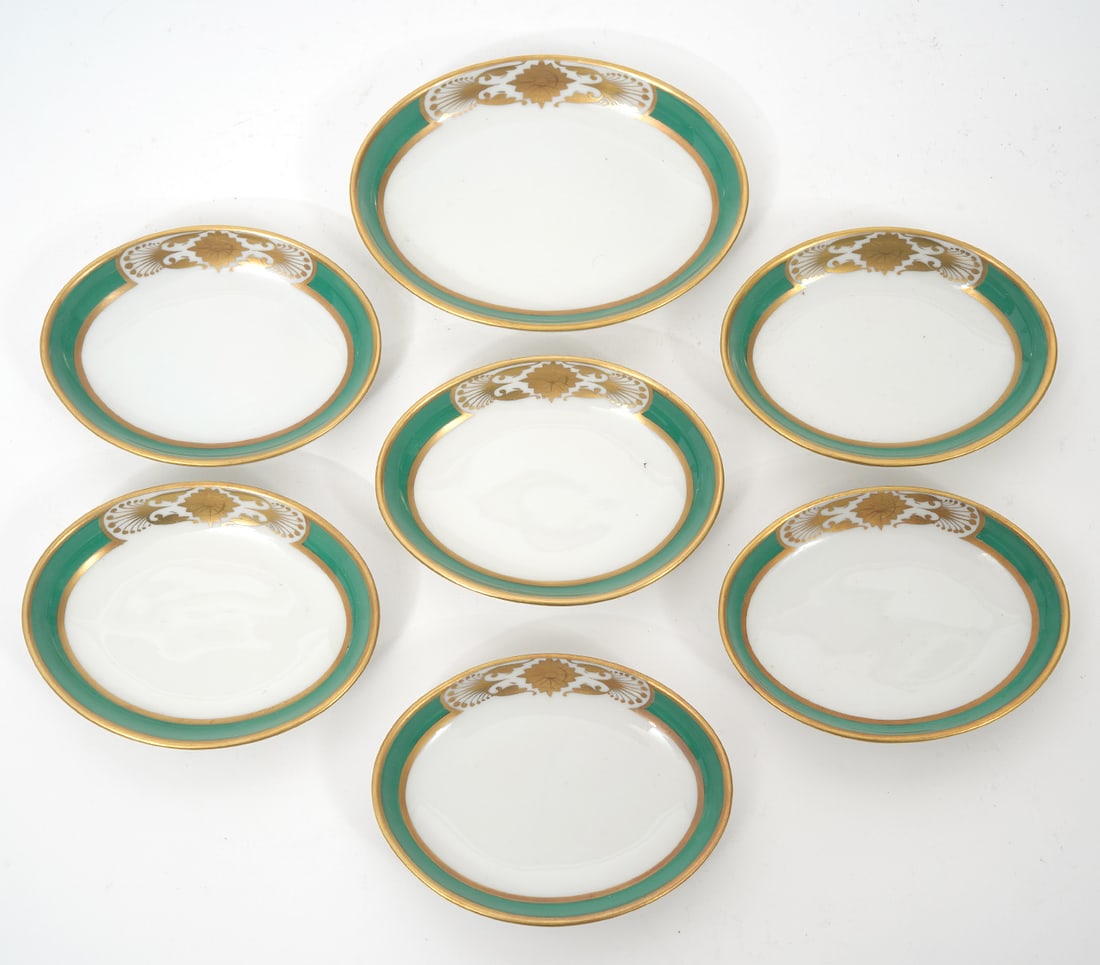 Herend Green and Gold Dishes 7pcs (1 of 5)