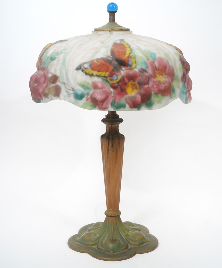 Pairpoint Reverse Painted Glass Lamp 1901 (1 of 8)