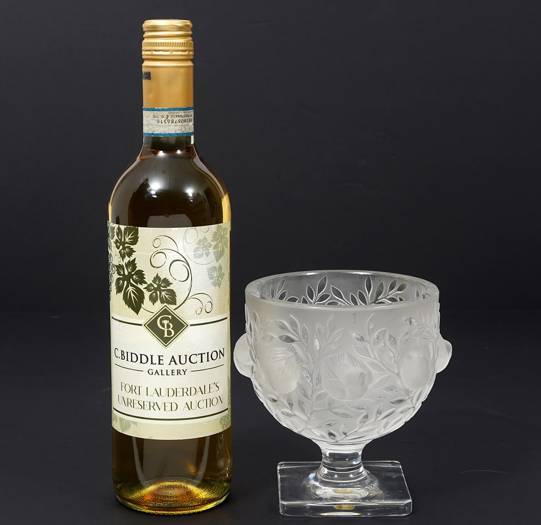 Lalique "Elizabeth" Frosted Crystal Footed Compote (1 of 5)