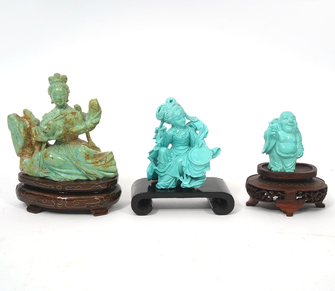 Group of Three Chinese Carved Figures (1 of 5)