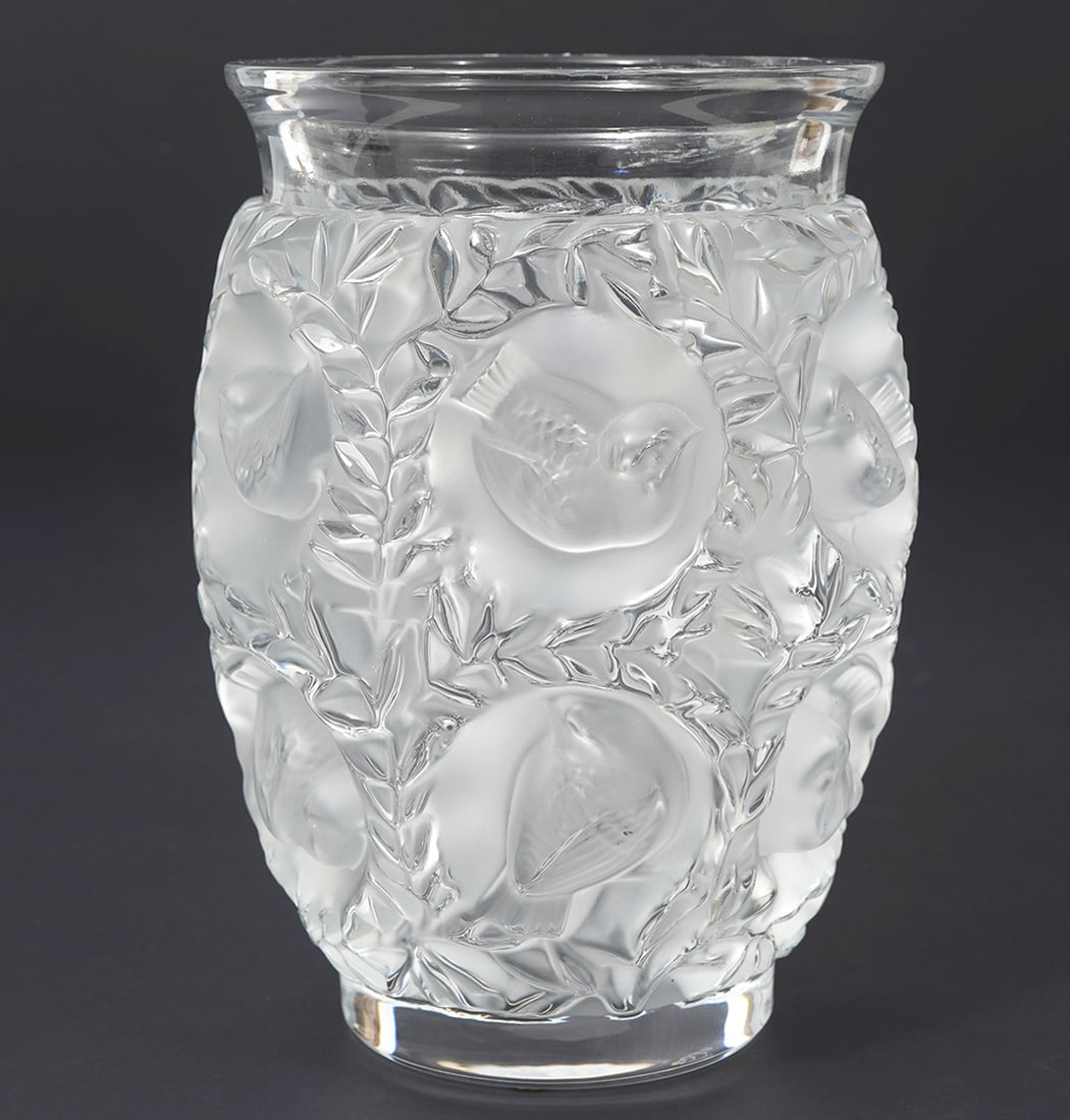 Lalique ''Bagatelle'' Frosted Crystal Vase (1 of 5)
