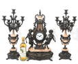 Imperial Neo-Classical Style Clock Garniture Set