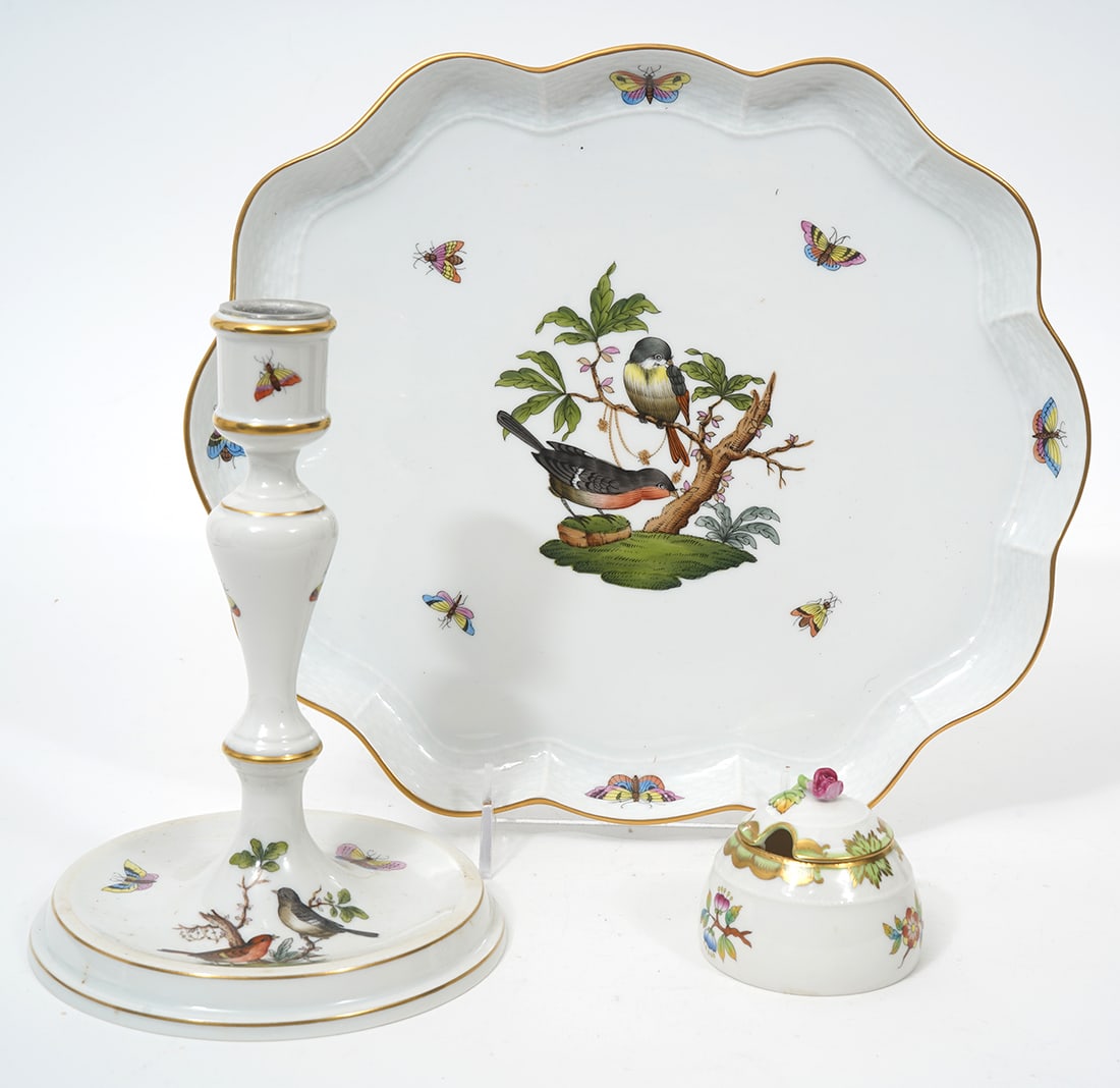 3 Pieces of Herend Rothschild Bird Porcelain (1 of 5)