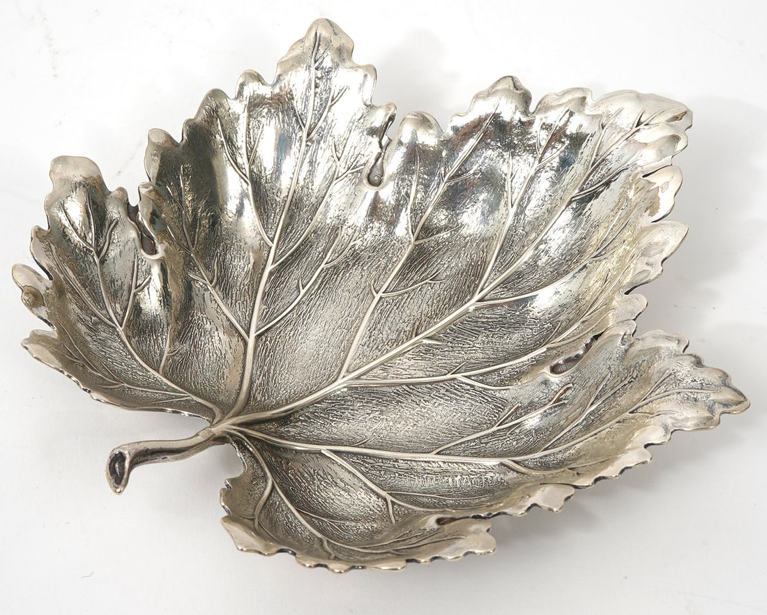 Buccellati Italian Sterling Silver Leaf Dish (1 of 5)