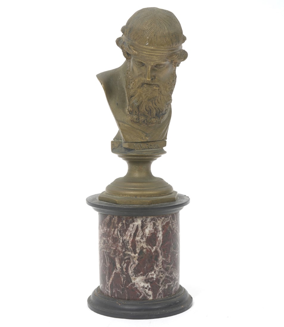 Cast Bronze Painated Grand Tour Bust of Plato (1 of 8)