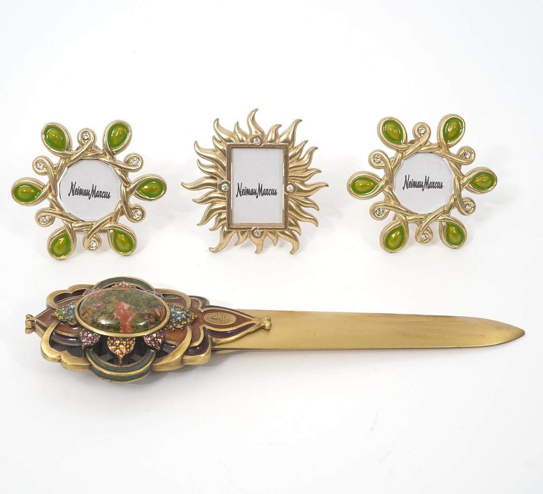 4 Pcs Jay Strongwater Letter Opener & 3 Frames (1 of 7)