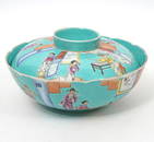 Chinese Famille Rose Signed Turquoise Rice Bowl