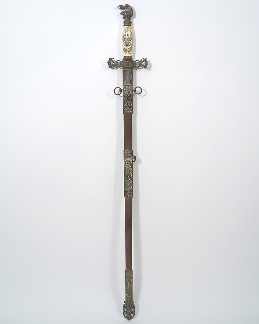 Ceremonial Masonic Fraternal Sword With Sheath (1 of 16)