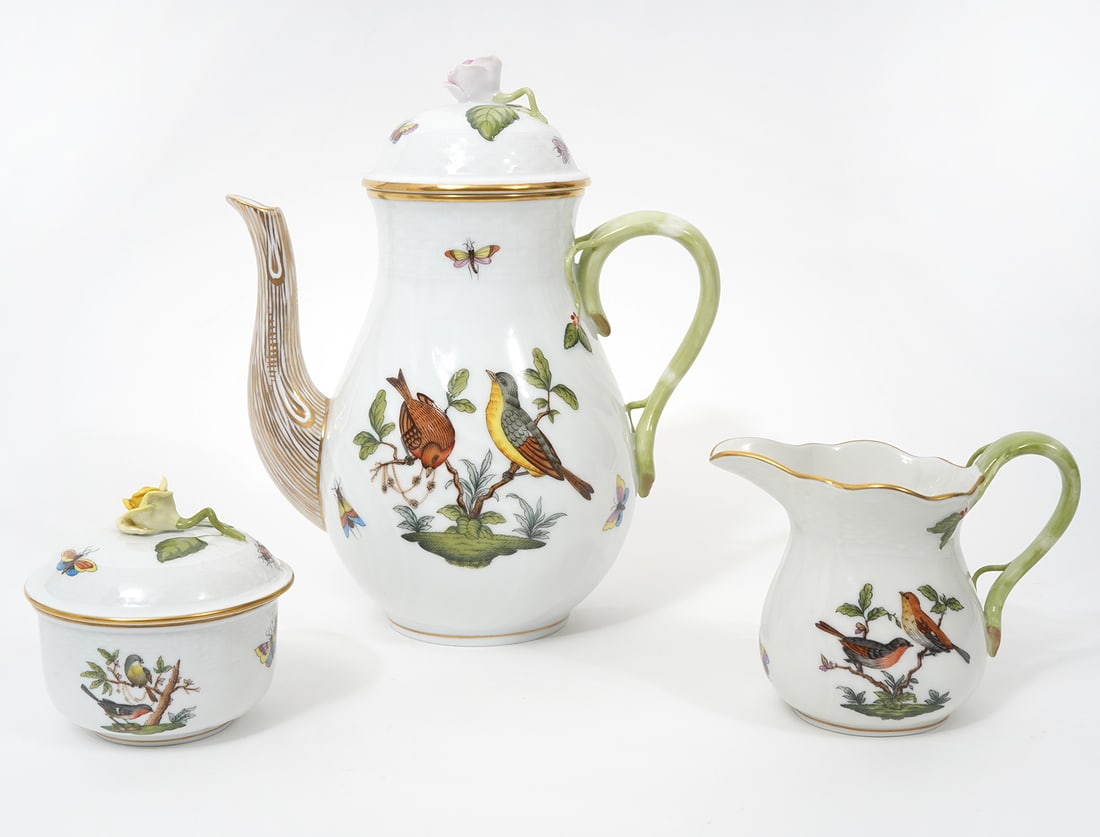 Herend Rothschild Bird 3Pc Coffee Group (1 of 6)
