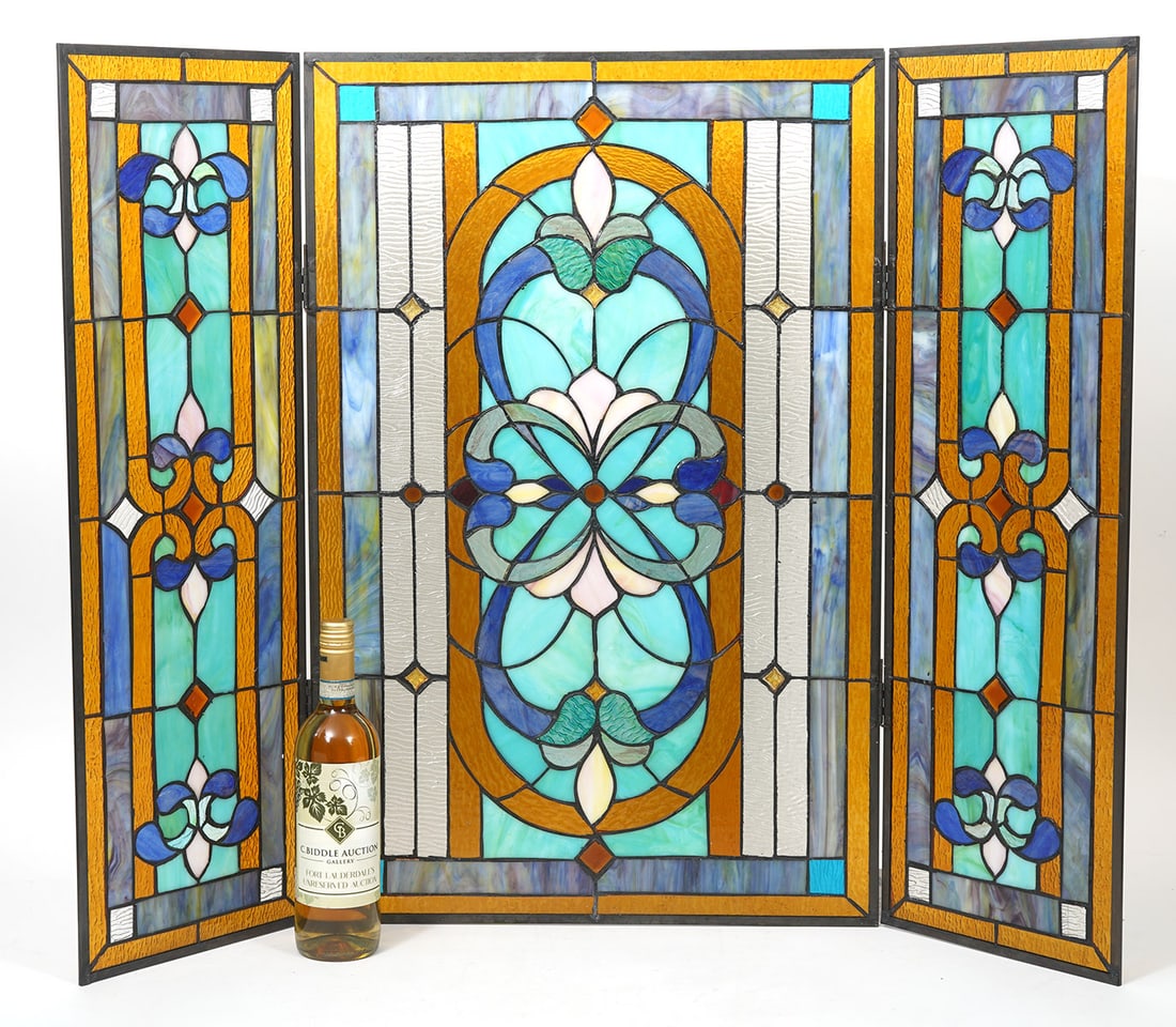 Stained Glass Fireplace Screen (1 of 5)