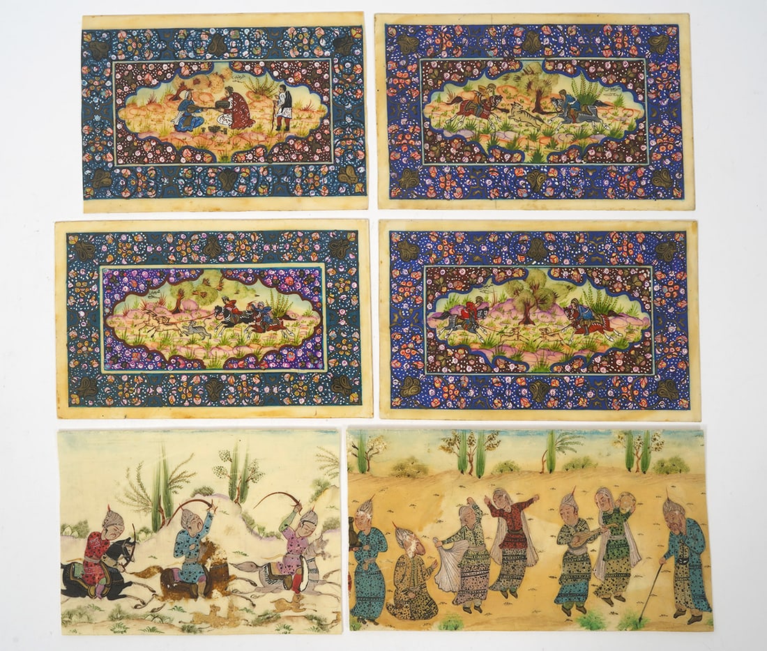 6 Persian Hand-Painted Panels (1 of 9)