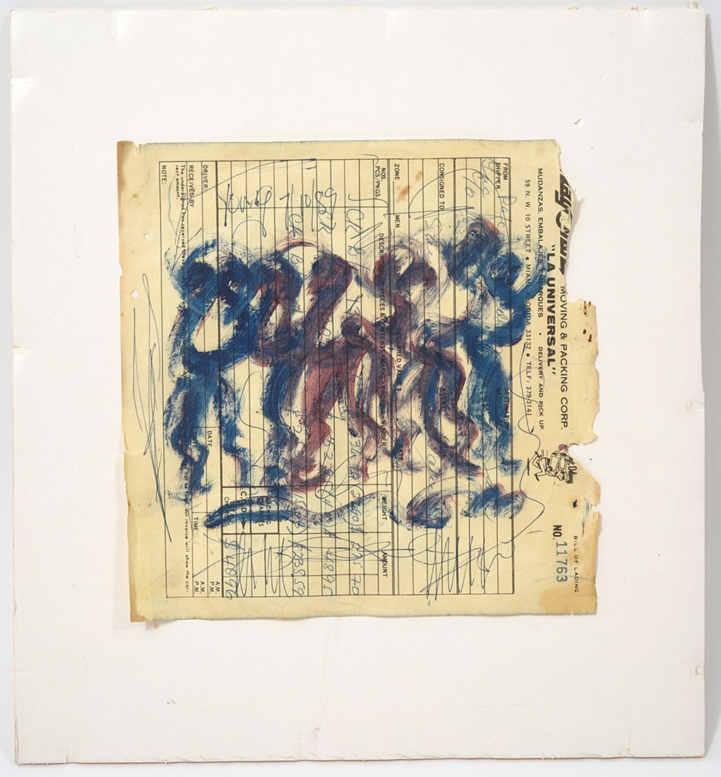 Purvis Young Outsider Folk Art on Receipt (1 of 6)