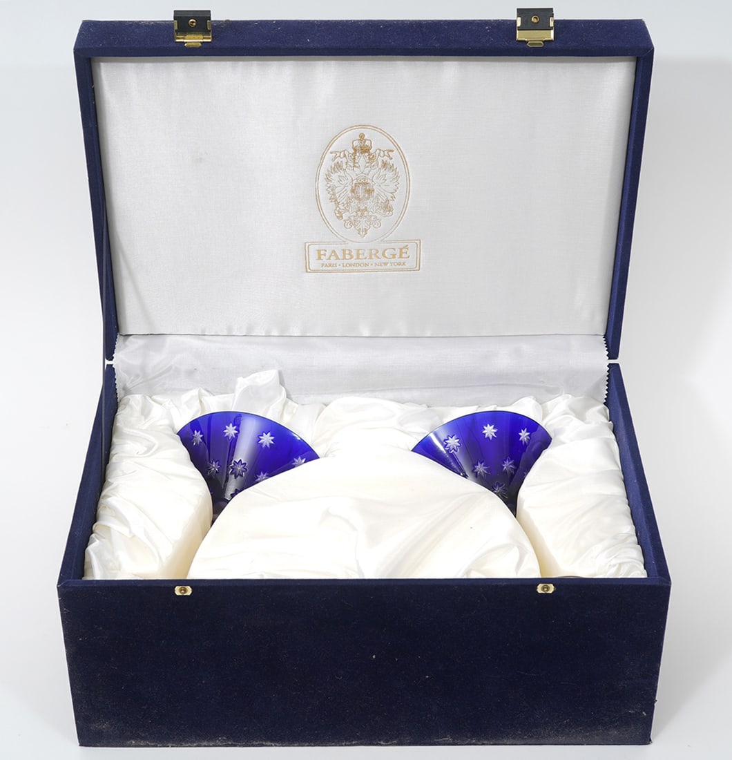 Pr. Faberge "Galaxie" Cut Crystal Martini Glasses (1 of 8)