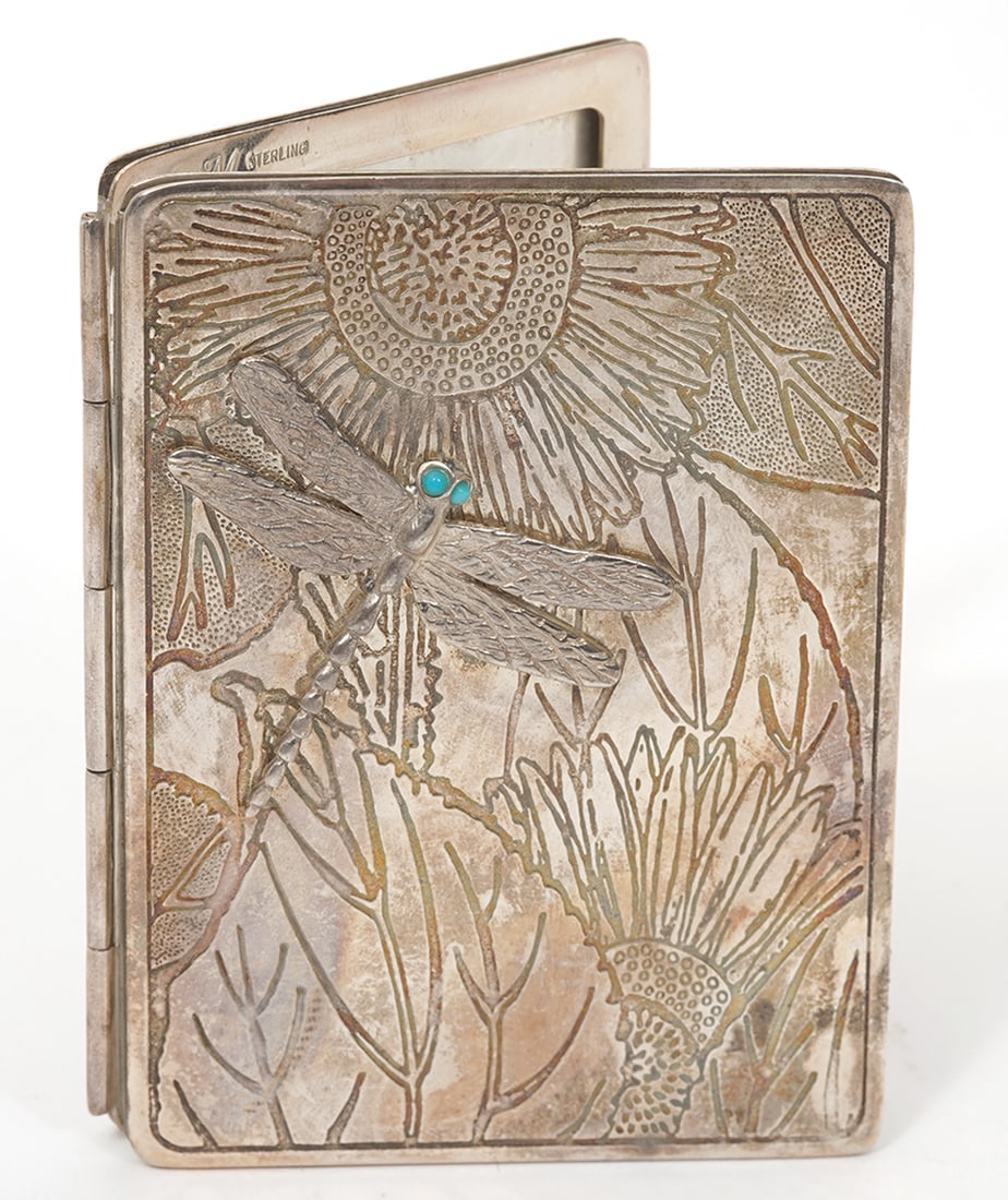 Sterling Dragonfly & Floral Double Picture Frame (1 of 8)