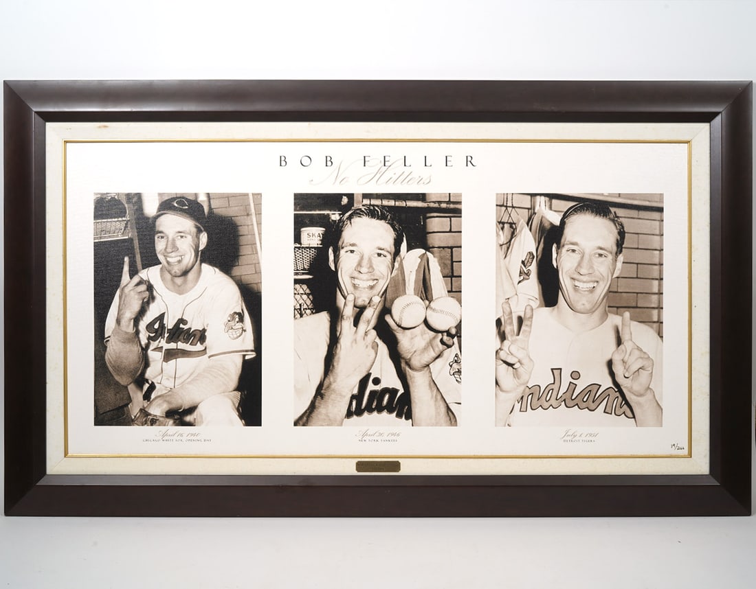 Bob Feller HOF Pitcher "No Hitters" Print (1 of 6)
