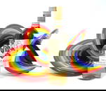 Vitrix Studio Art Glass Twisted Rainbow Sculpture