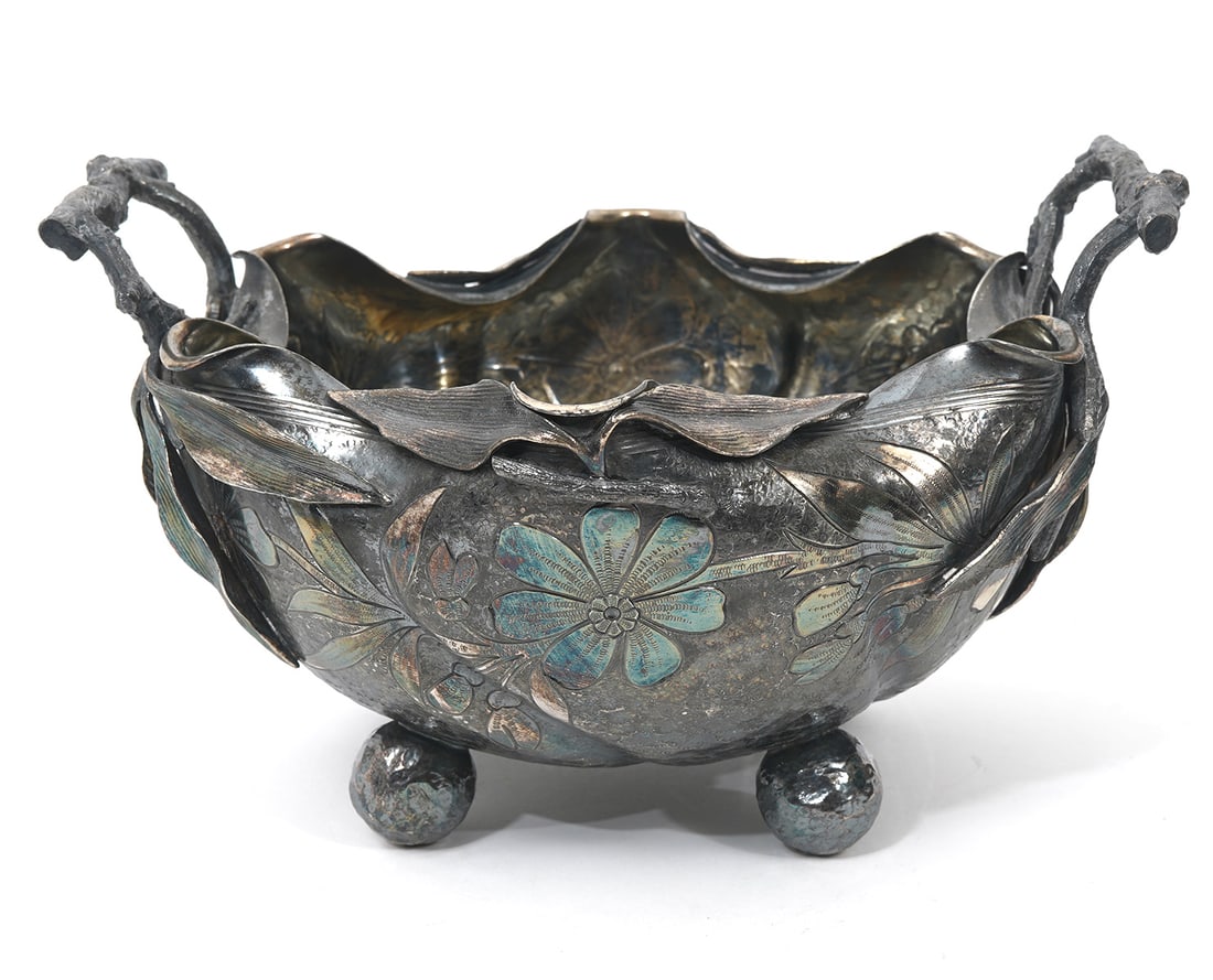 Aesthetic Movement Silver-Plate Basket (1 of 7)