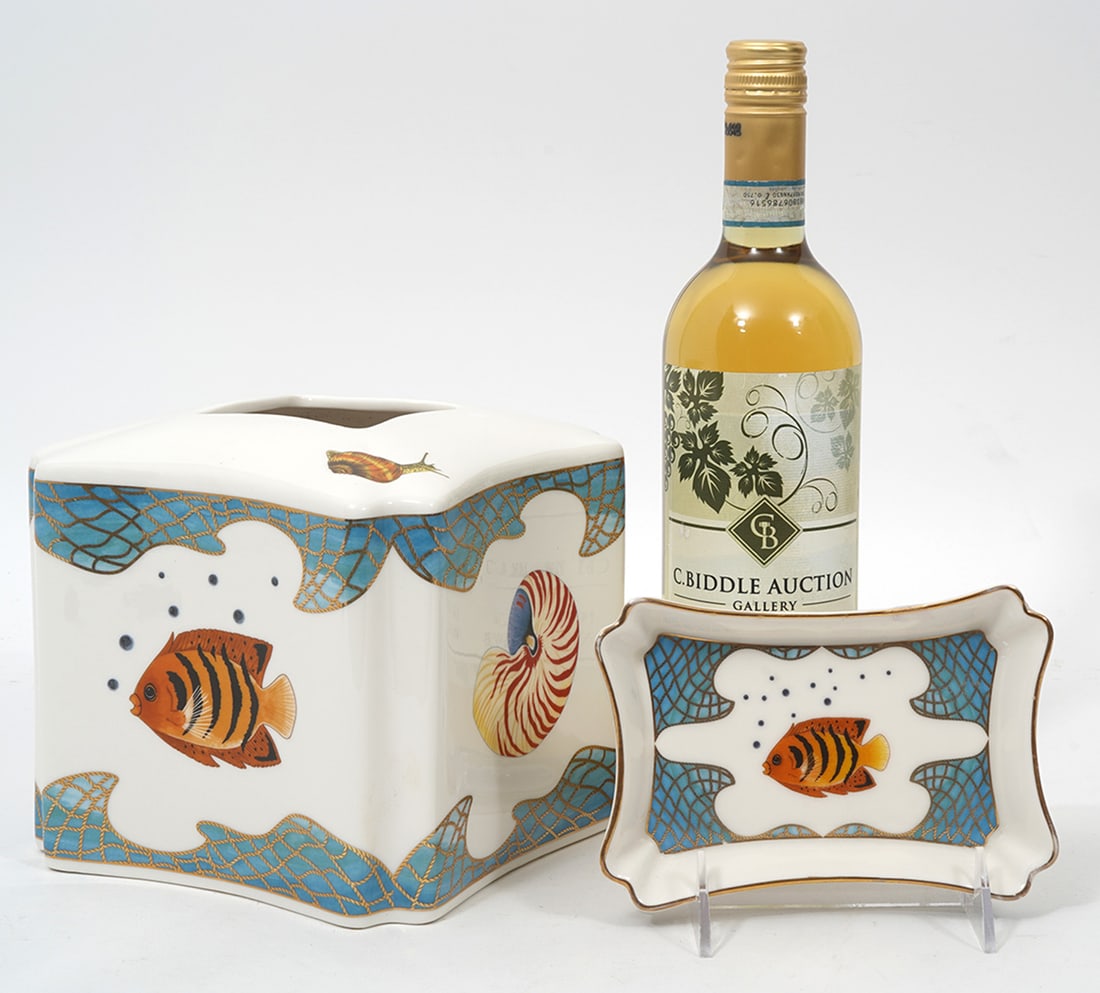 Lynn Chase St. Tropez Tissue Box Cover & Soap Dish (1 of 13)