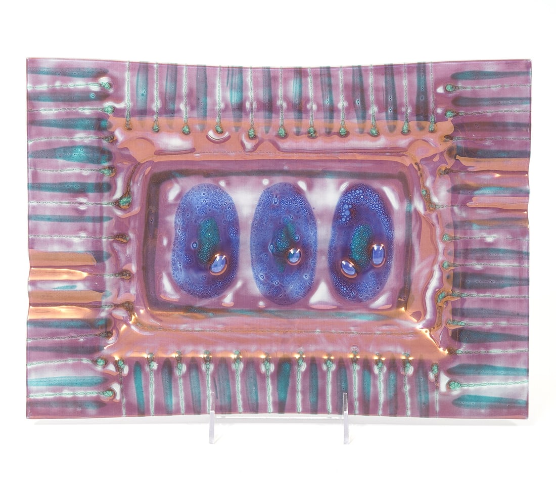 Higgins Mid-Century Art Glass Ashtray (1 of 7)