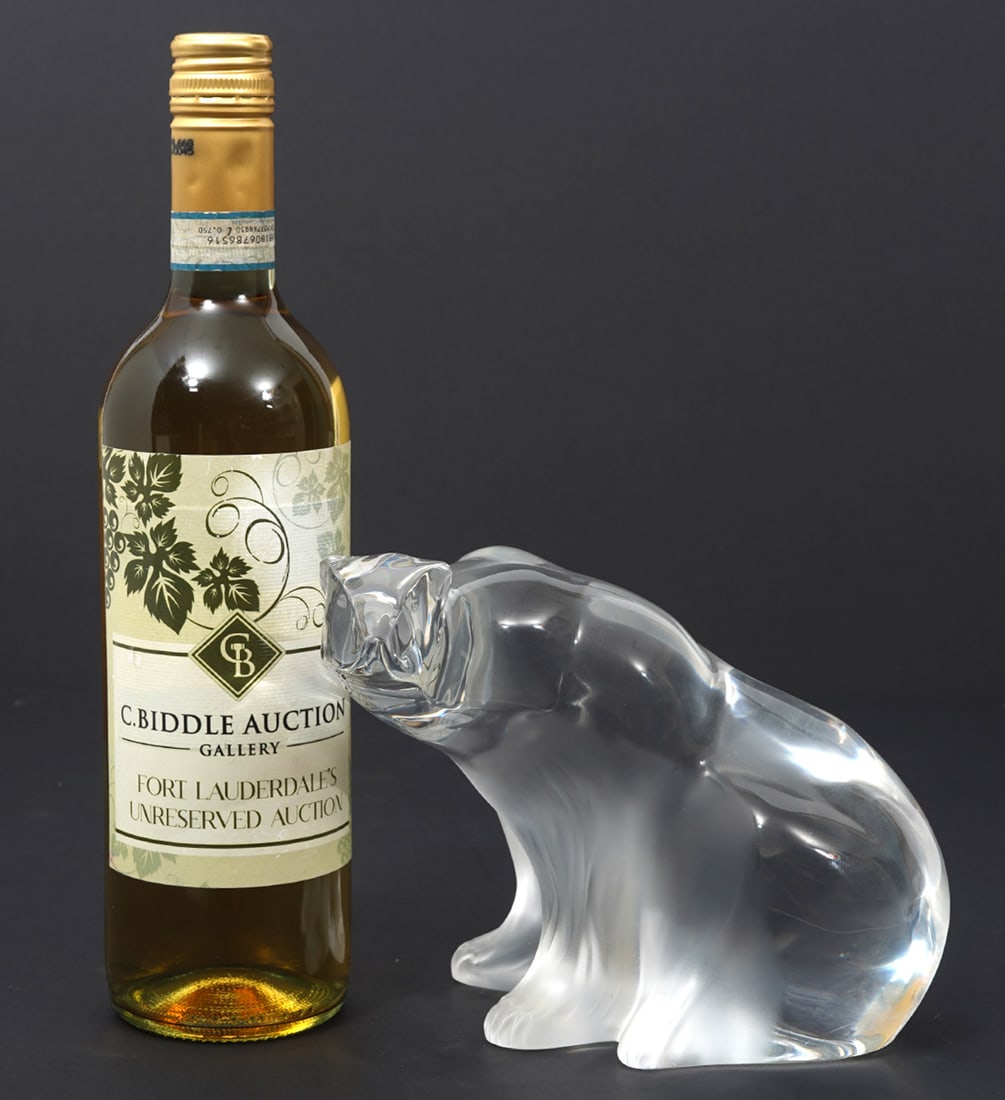 Lalique Satin & Clear Crystal Polar Bear (1 of 6)