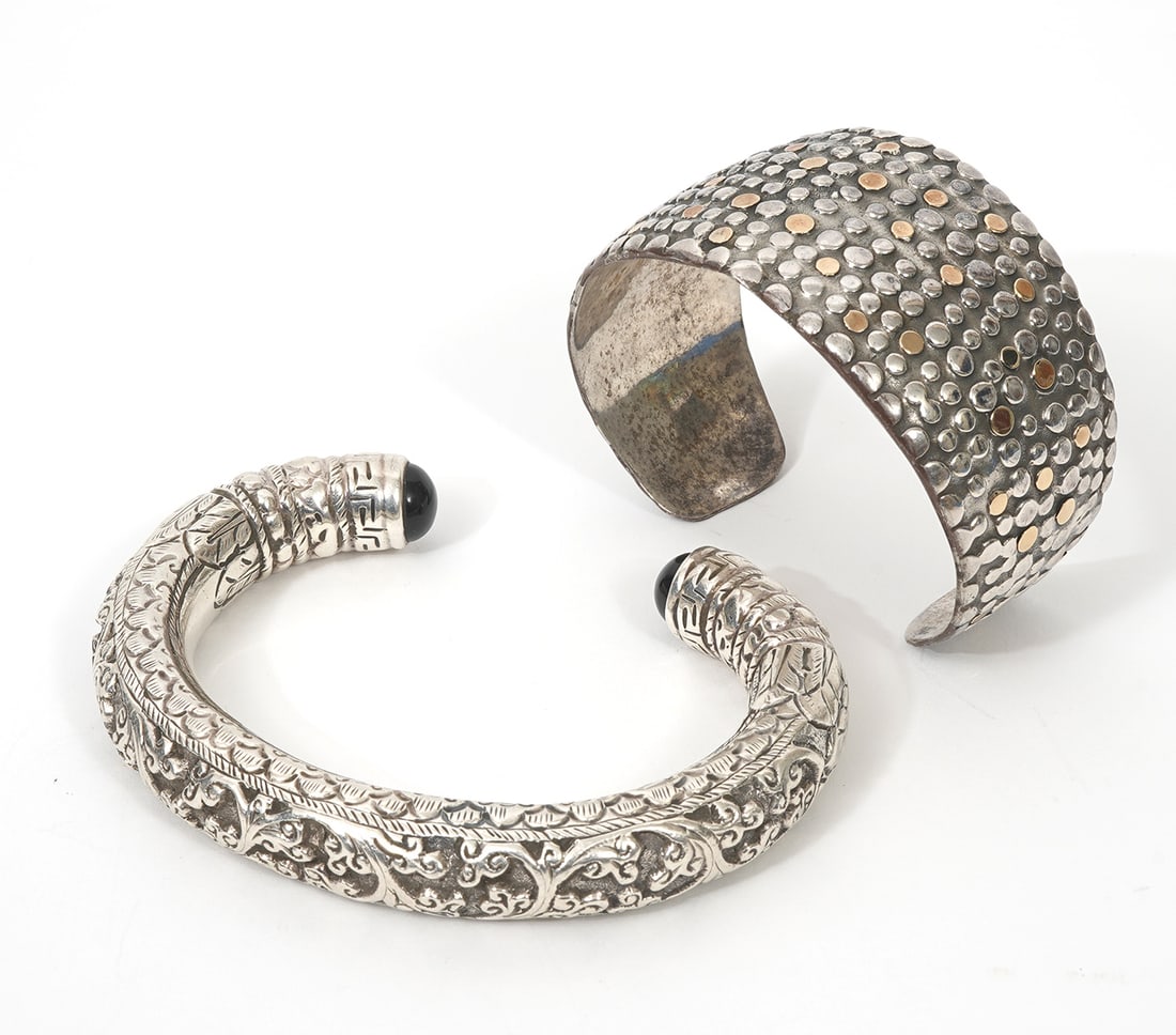 Indian Sterling Silver Bangle & Cuff (1 of 8)
