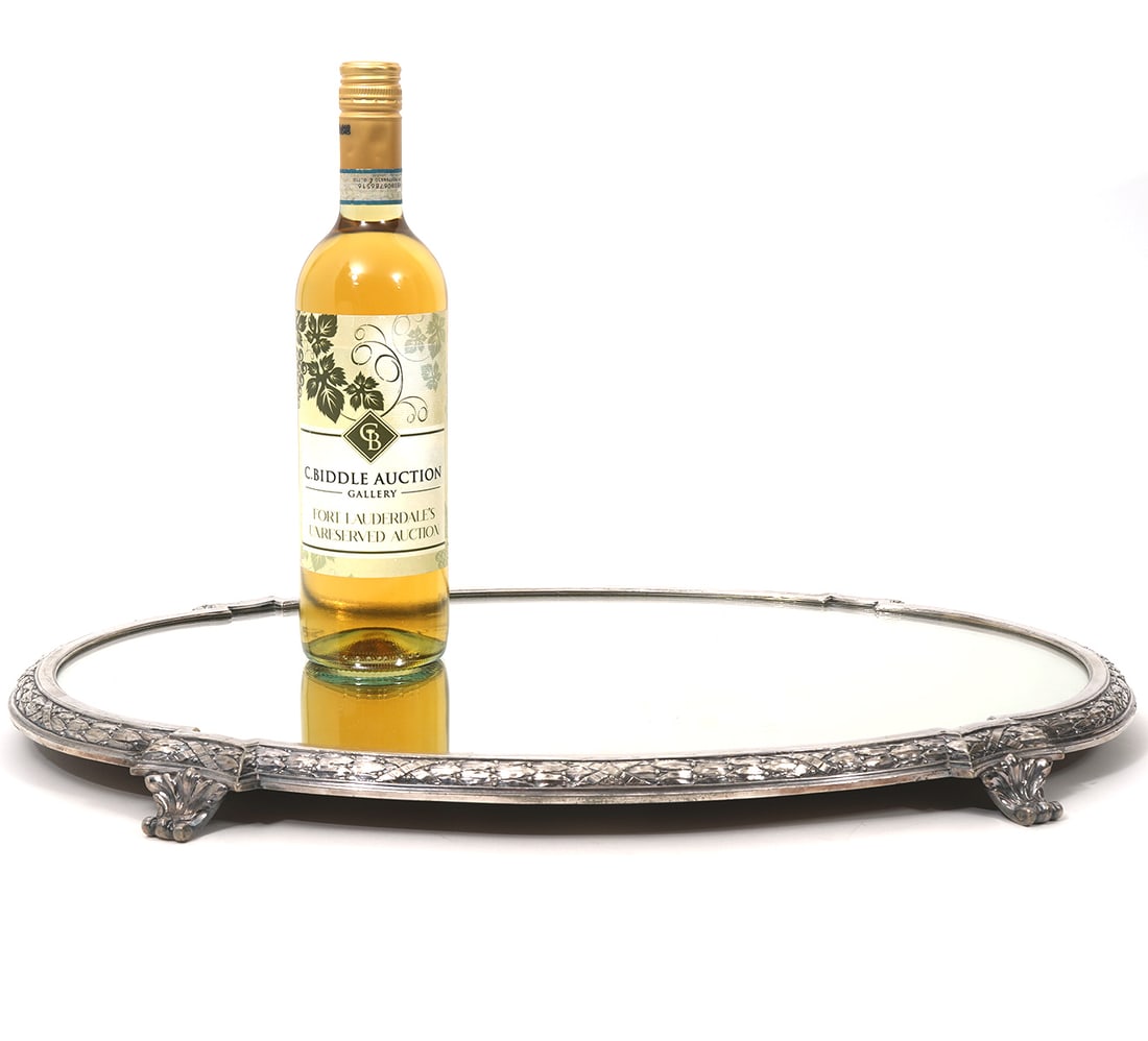 English Antique Silverplate Mirrored Plateau (1 of 7)