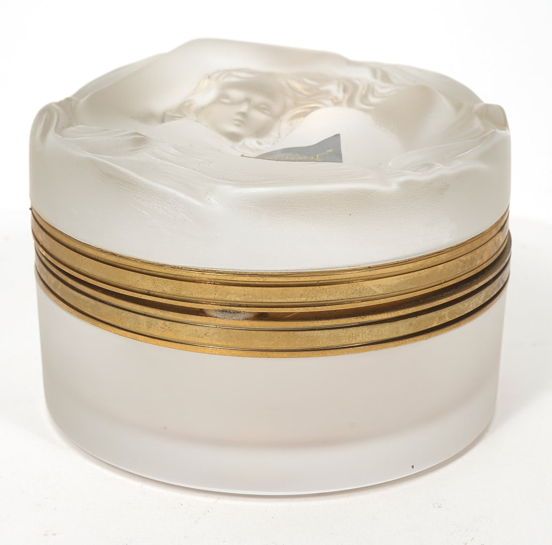 Lalique 'Daphne' French Crystal Vanity Box (1 of 8)