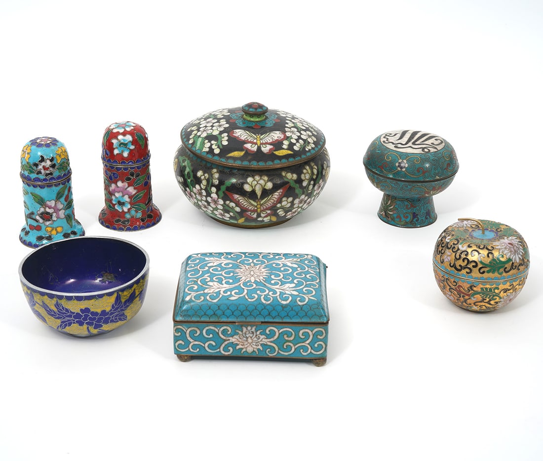 Group of 7 Pcs Chinese Cloisonne (1 of 15)