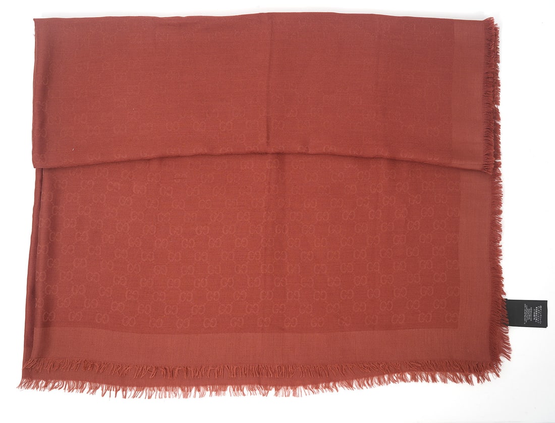 Gucci Cranberry Large Wool Scarf (1 of 6)