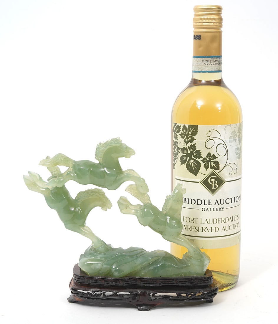 Chinese Green Hardstone Horse Statue (1 of 6)