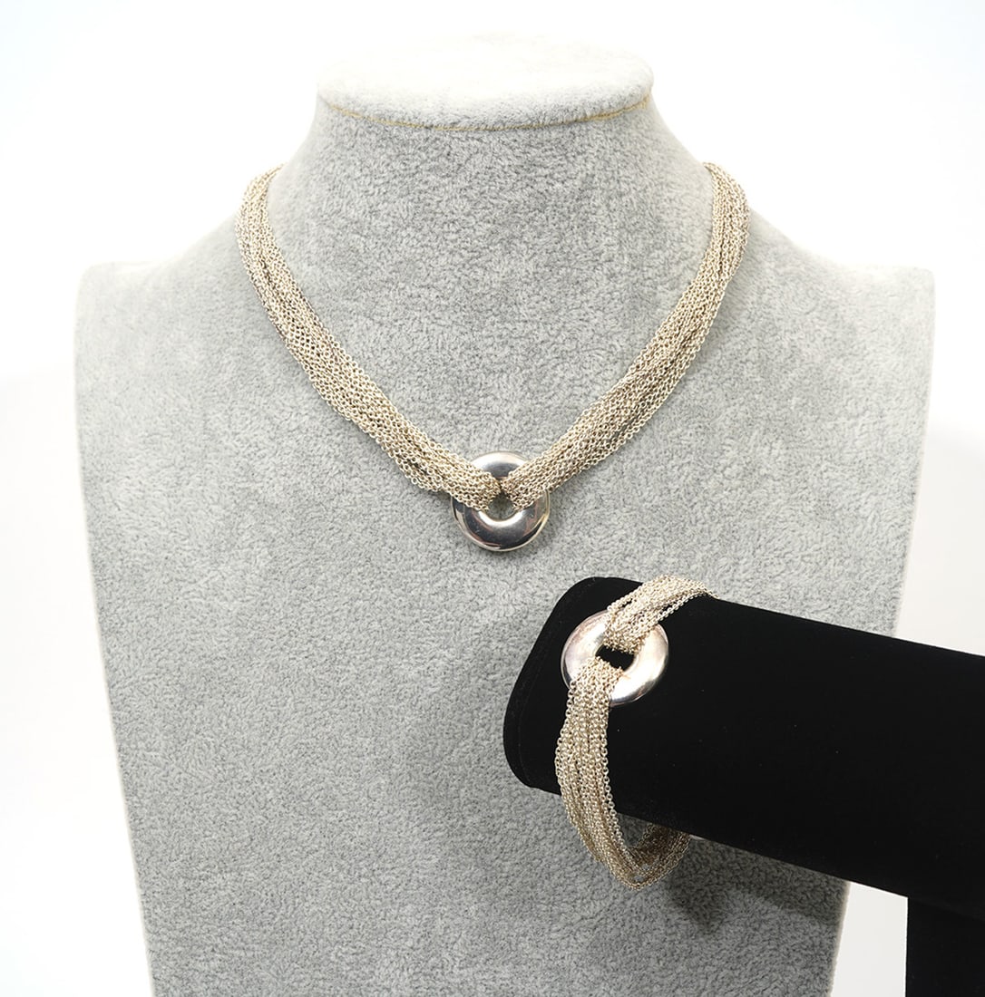 Tiffany Sterling Multi-Strand Choker & Bracelet (1 of 8)