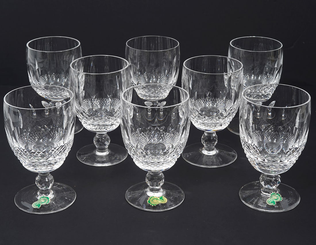 Eight Waterford "Colleen" Claret Water Glasses (1 of 9)