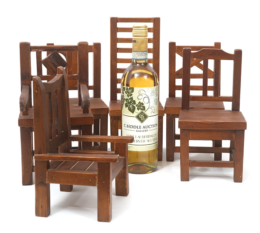 Six Hand-Made Miniature Wood Chairs (1 of 10)