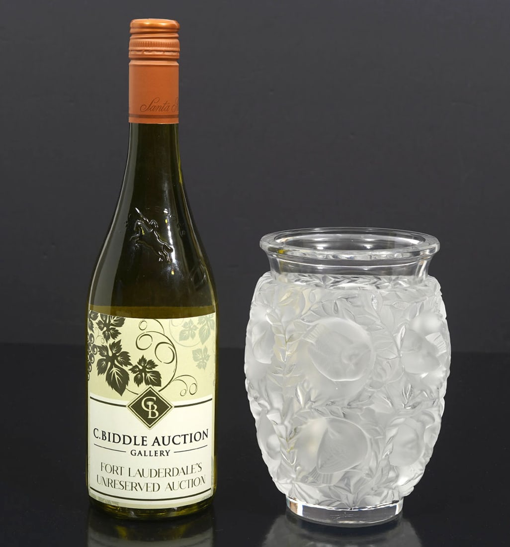 Crystal Vase w/ Nesting Birds After Lalique (1 of 6)