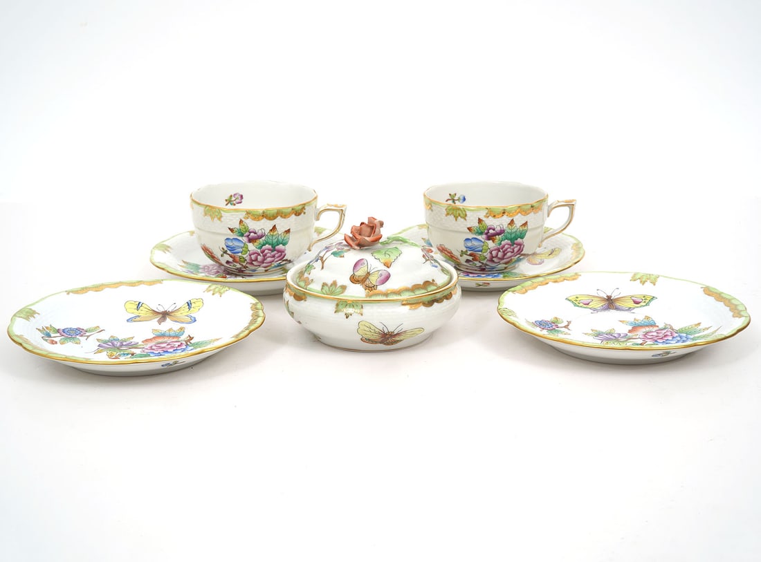 7 Pcs. Herend Queen Victoria Porcelain (1 of 6)