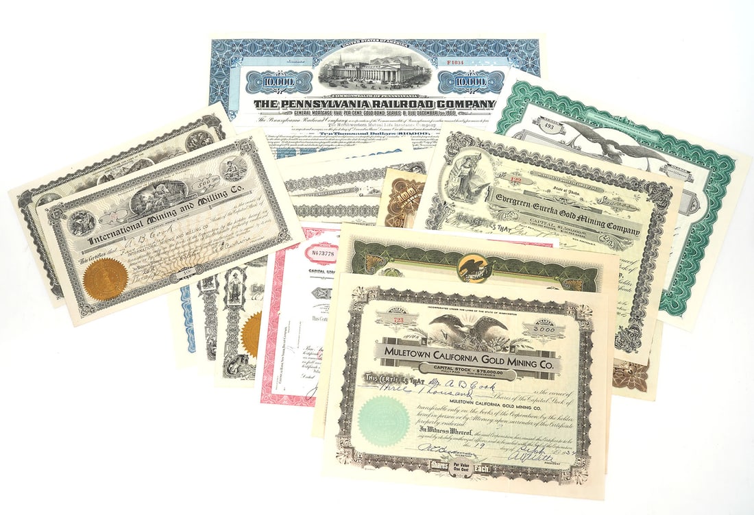 12 American Mining Stock Certificates (1 of 15)