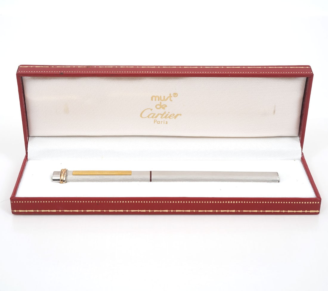 Must De Cartier Silver Tone Ballpoint Pen (1 of 6)