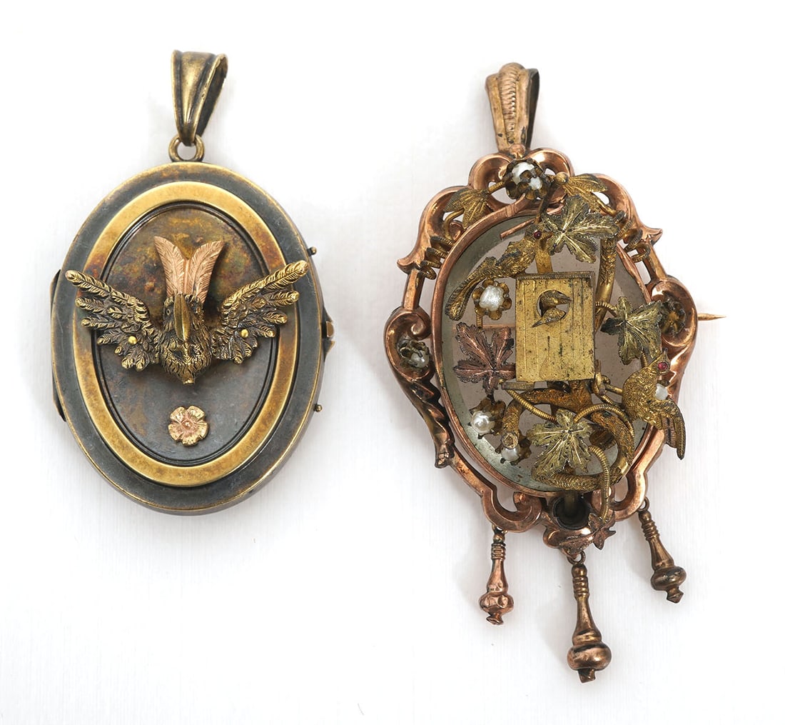 Two Bird Motif Victorian Pins (1 of 9)