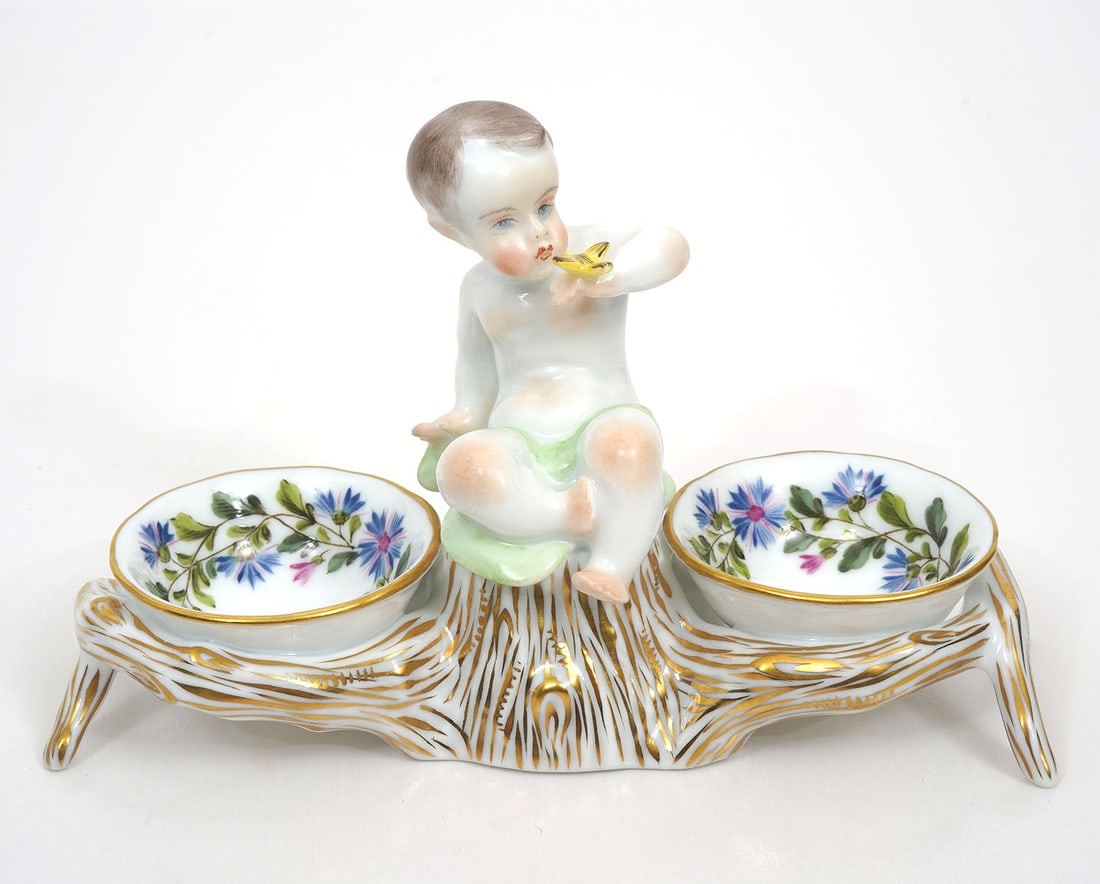 Herend Hungarian Porcelain Double Salt (1 of 6)