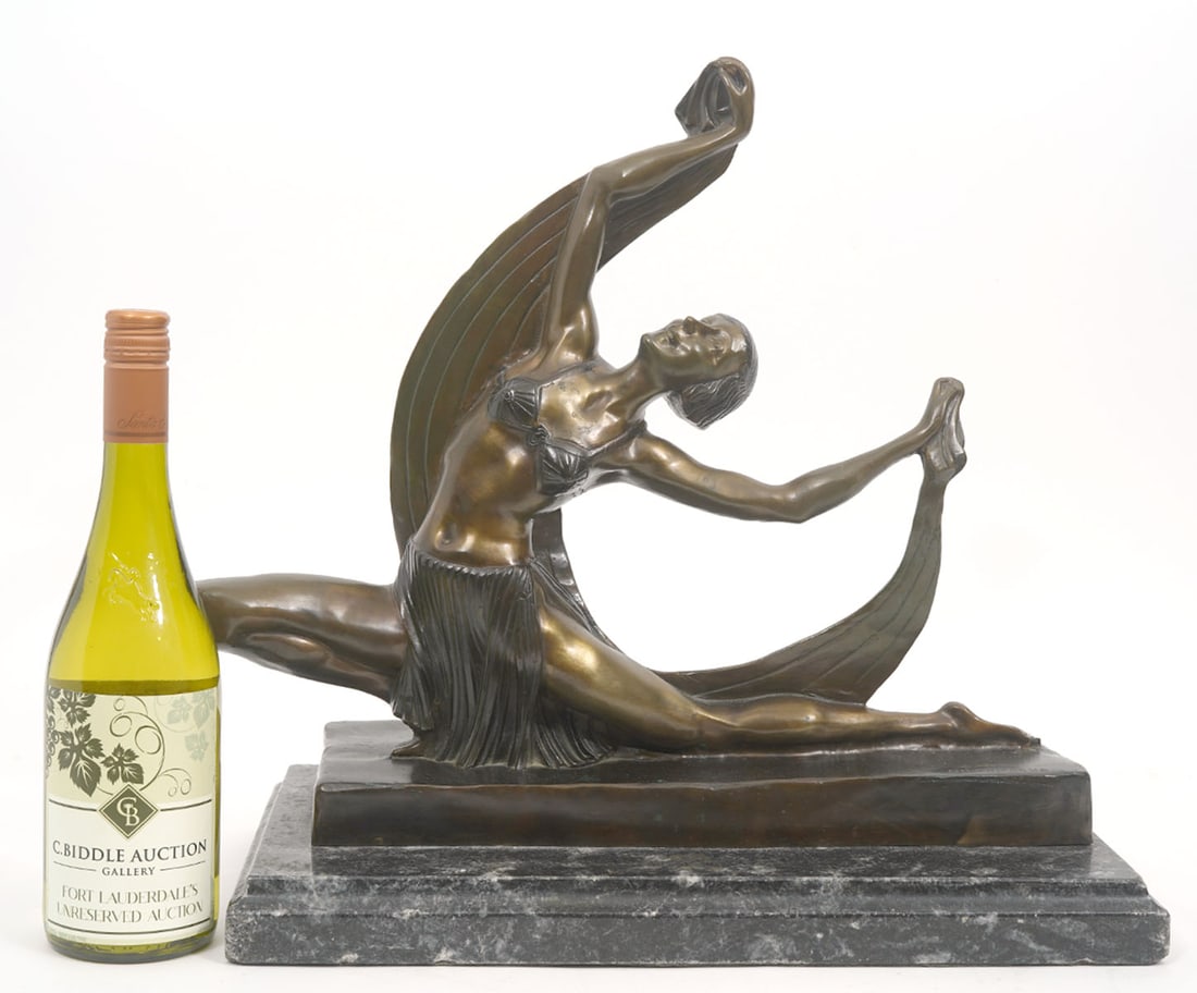 Reproduction Art Deco-Style Bronze Female Dancer (1 of 6)
