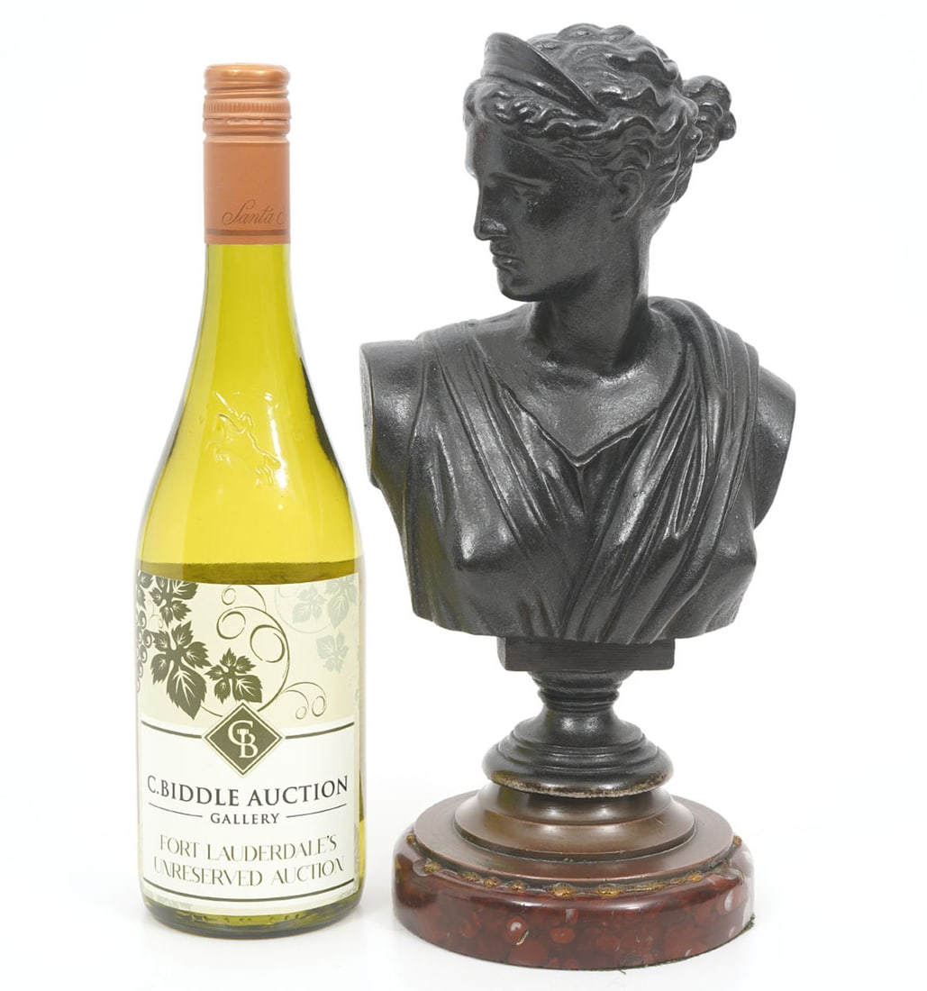 Classical-Style Cast Iron Female Bust (1 of 7)