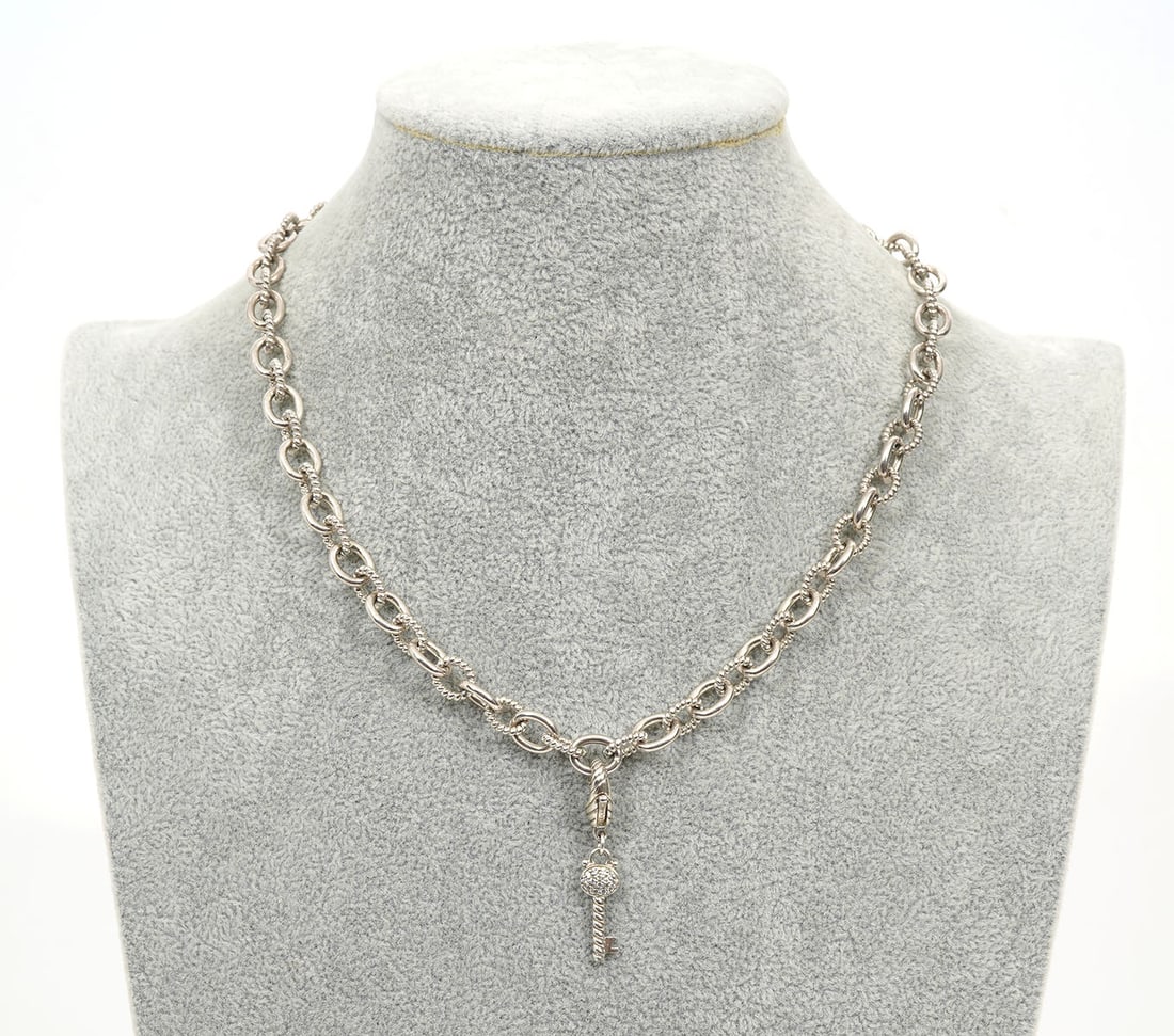 Judith Ripka Sterling Silver Key Necklace (1 of 8)