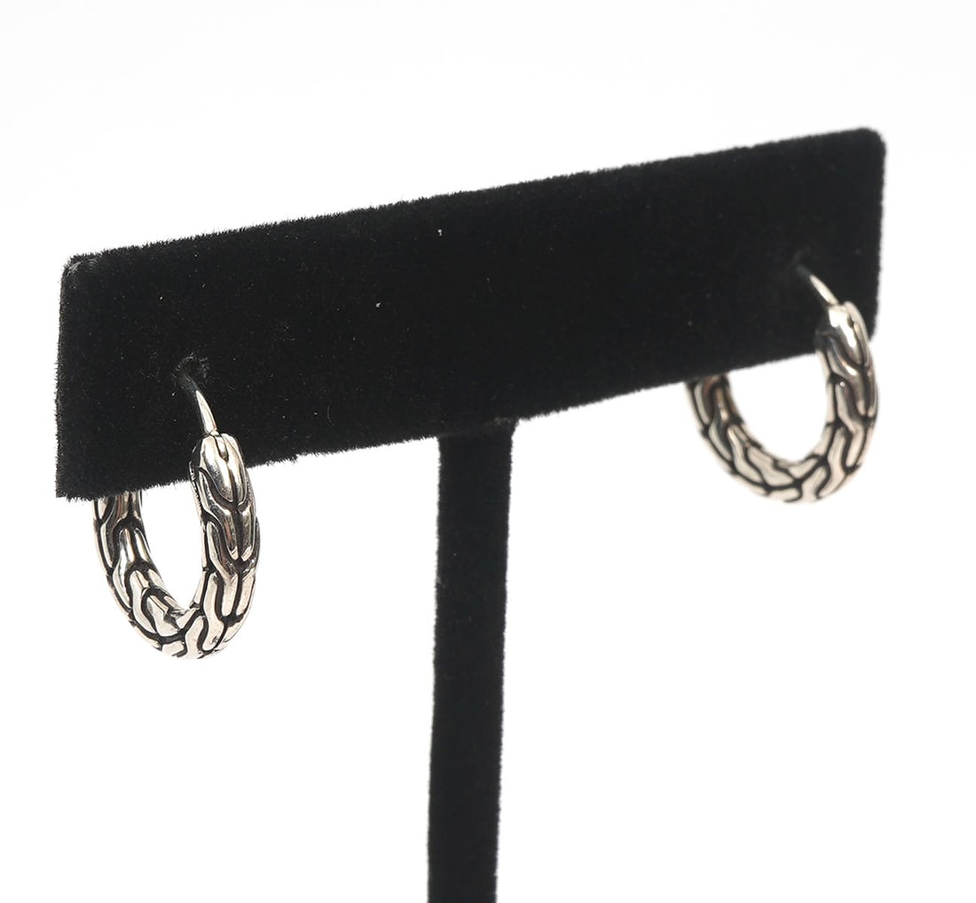 John Hardy Sterling Silver Hoop Earrings (1 of 4)