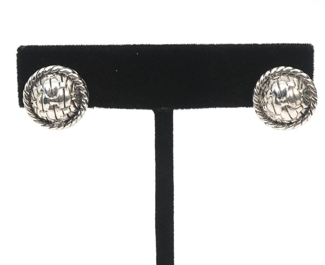 John Hardy Sterling Silver Omega Pierced Earrings (1 of 4)